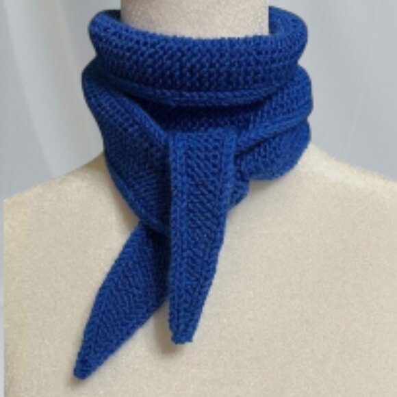 Basic Knitted Scarf Mini Scarf Sophie Neck Knitted Scarf Women Scarf Handmade - Picture 2 of 4